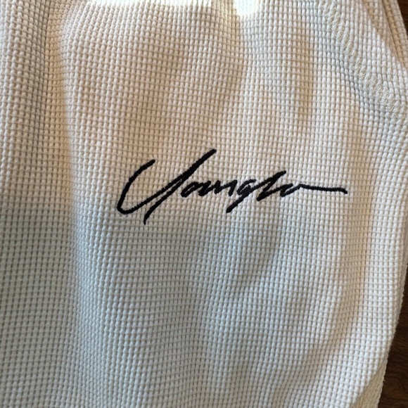 YoungLA Off-white 807 Waffle Thermal Knit Lounge Pants - Picture 2 of 5
